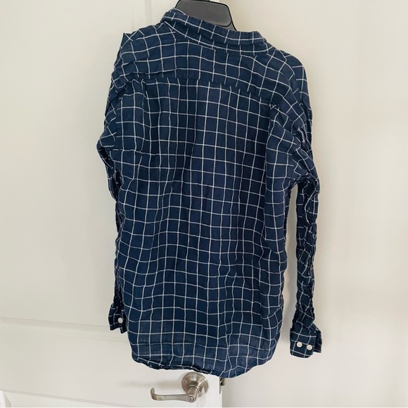 Uniqlo Blue White Plaid Button Down Shirt Size M - Picture 11 of 14